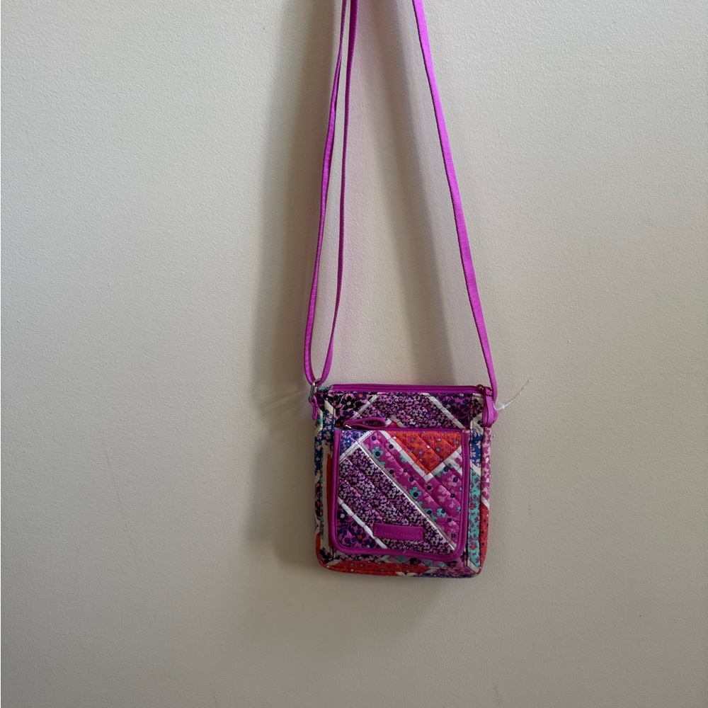 Vera Bradley Pink and Purple Geometric Crossbody Bag
